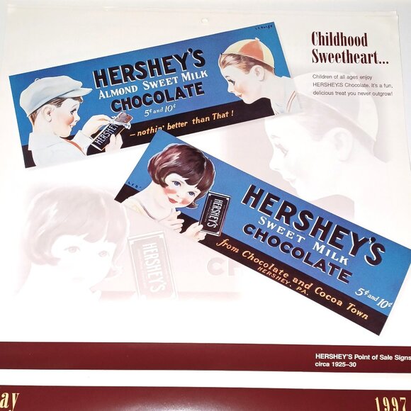 Vintage 1997 Hersheys Chocolate Calendar Days Same as 2025 - Picture 2 of 7